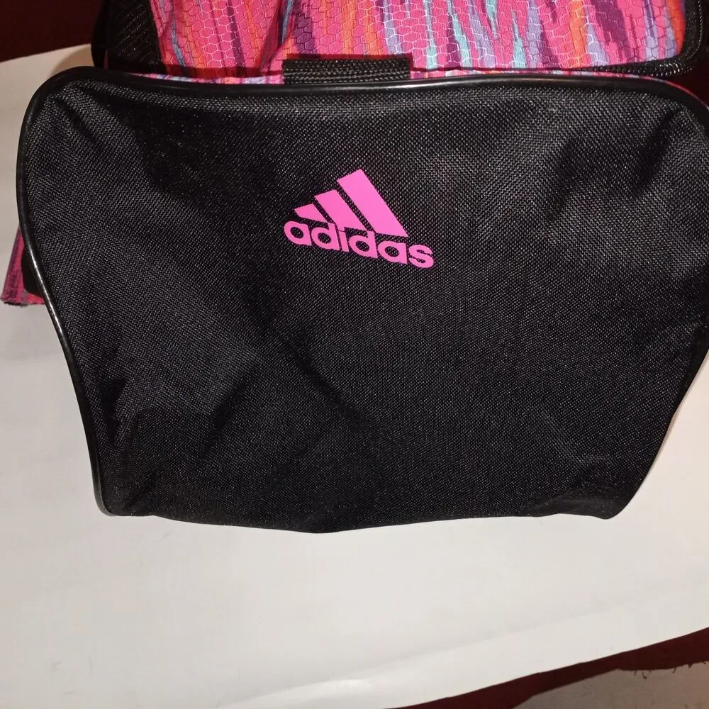 Adidas Pink Purple Gym Duffel Bag Travel Overnight Weekend Carry On Adjustable